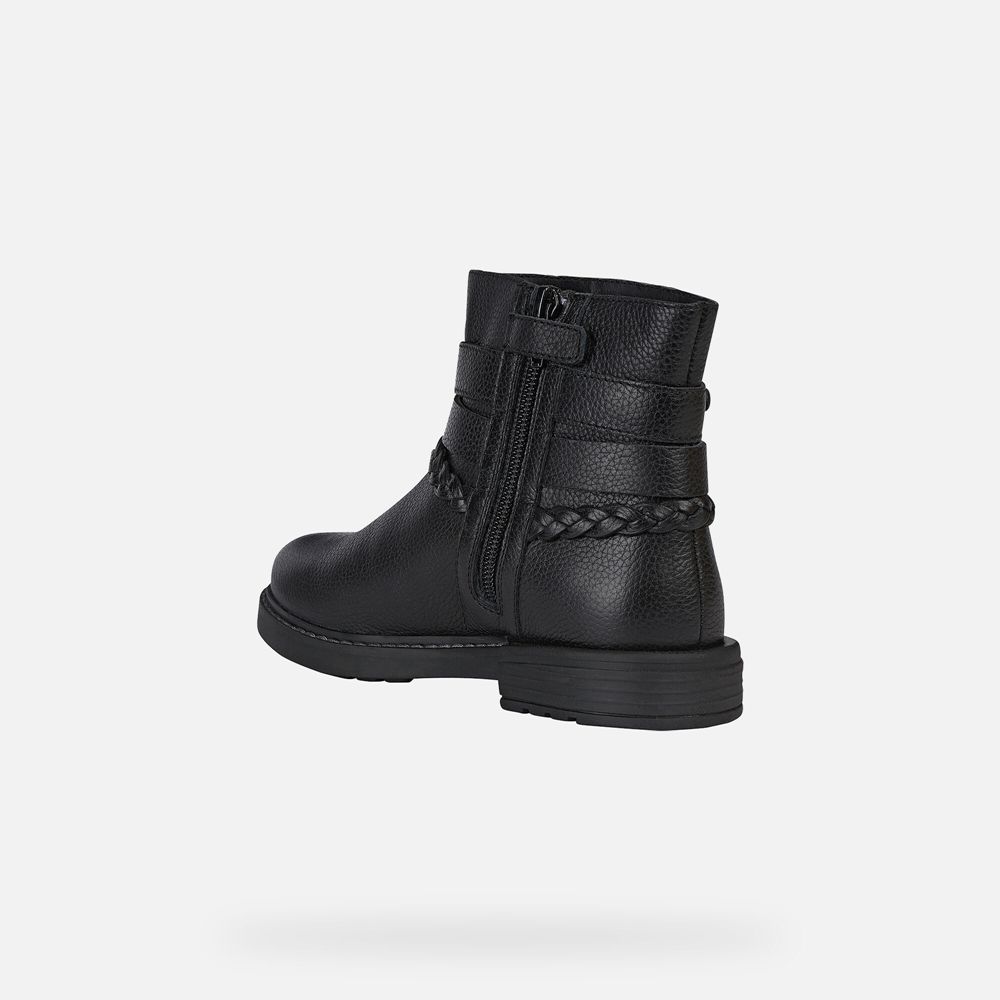 Geox Ankle Boots Black Eclair - Geox Girls Shoes - ISHRWD861